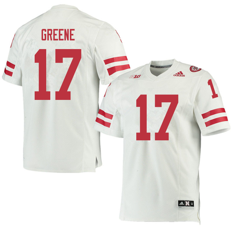 Men #17 Keyshawn Greene Nebraska Cornhuskers College Football Jerseys Sale-White